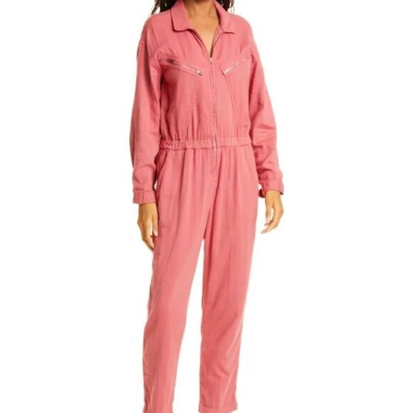 Xirena Jaymes Jumpsuit in Sun Dried Red NWT Size Large - Picture 1 of 9